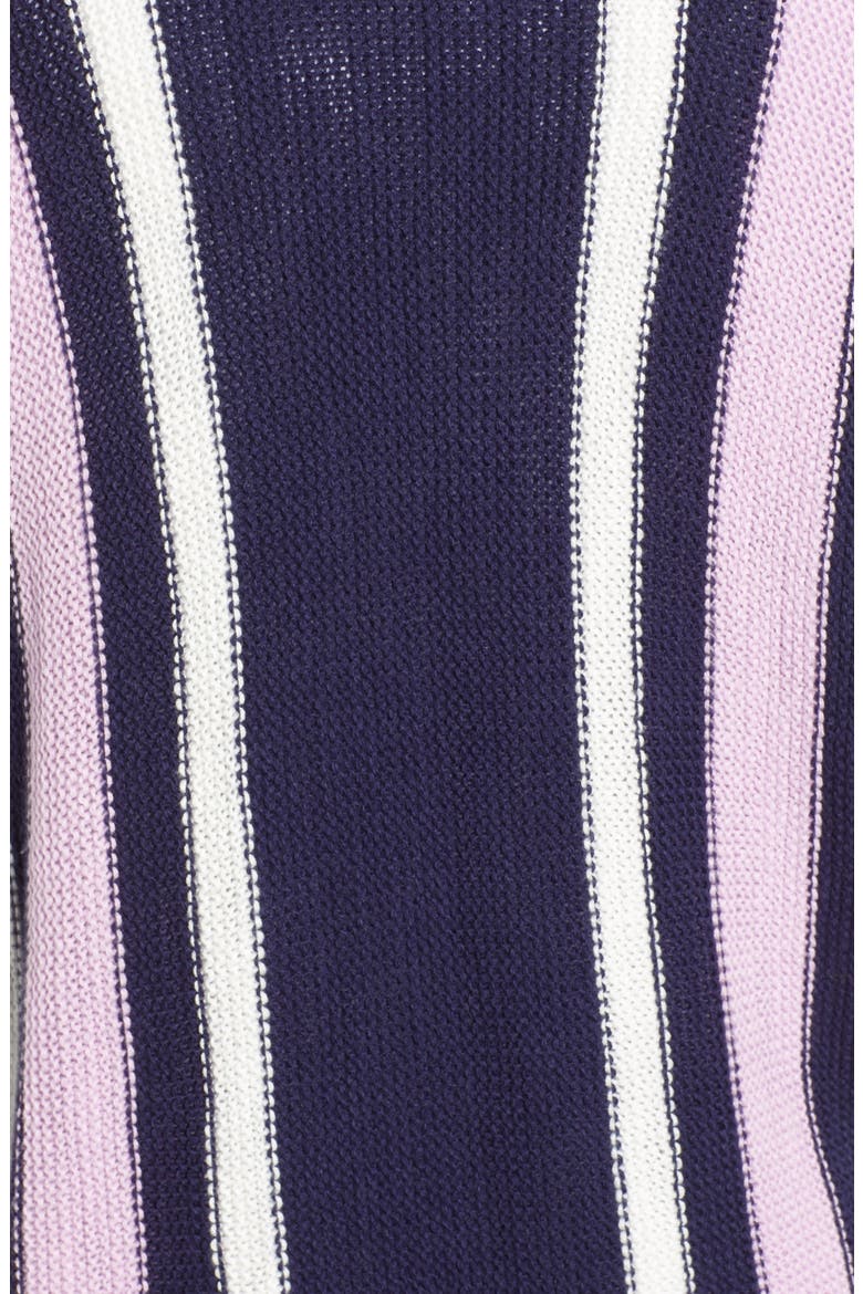 No Closure Cardigan, Alternate, color, NAVY- IVORY STRIPE