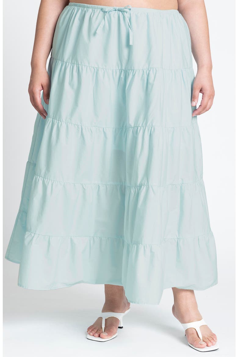 Tiered Maxi Skirt, Main, color, STARLIGHT BLUE