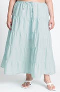 ELOQUII Tiered Maxi Skirt