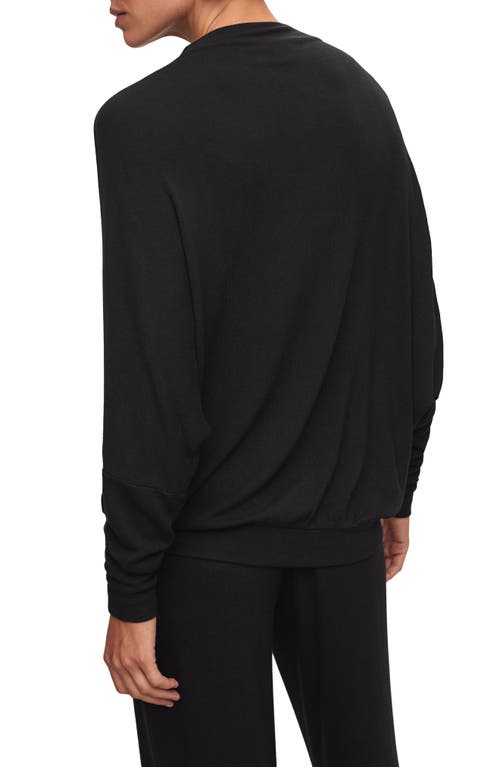 Eberjey Cozy Time Mock Neck Pullover In Black