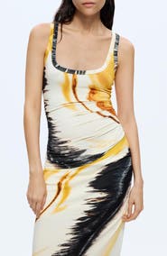 Desigual Printed Scoop Neck Tank