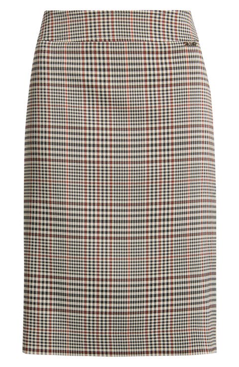 Plaid Pencil Skirt