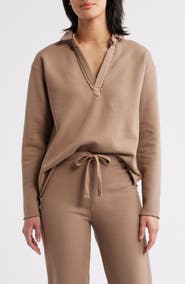 Frank & Eileen Patrick Popover Henley Sweatshirt