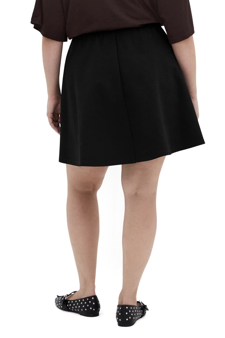 Peytonn A-Line Stretch Ponte Miniskirt, Alternate, color, BLACK
