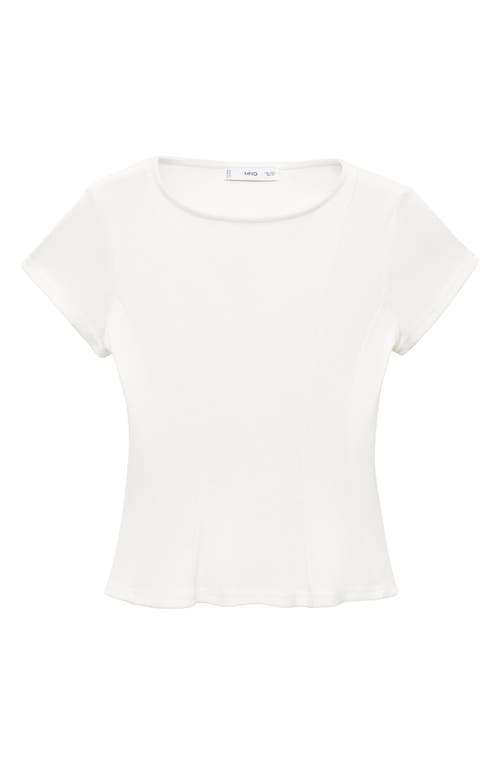 Mango A-line Cotton T-shirt In White