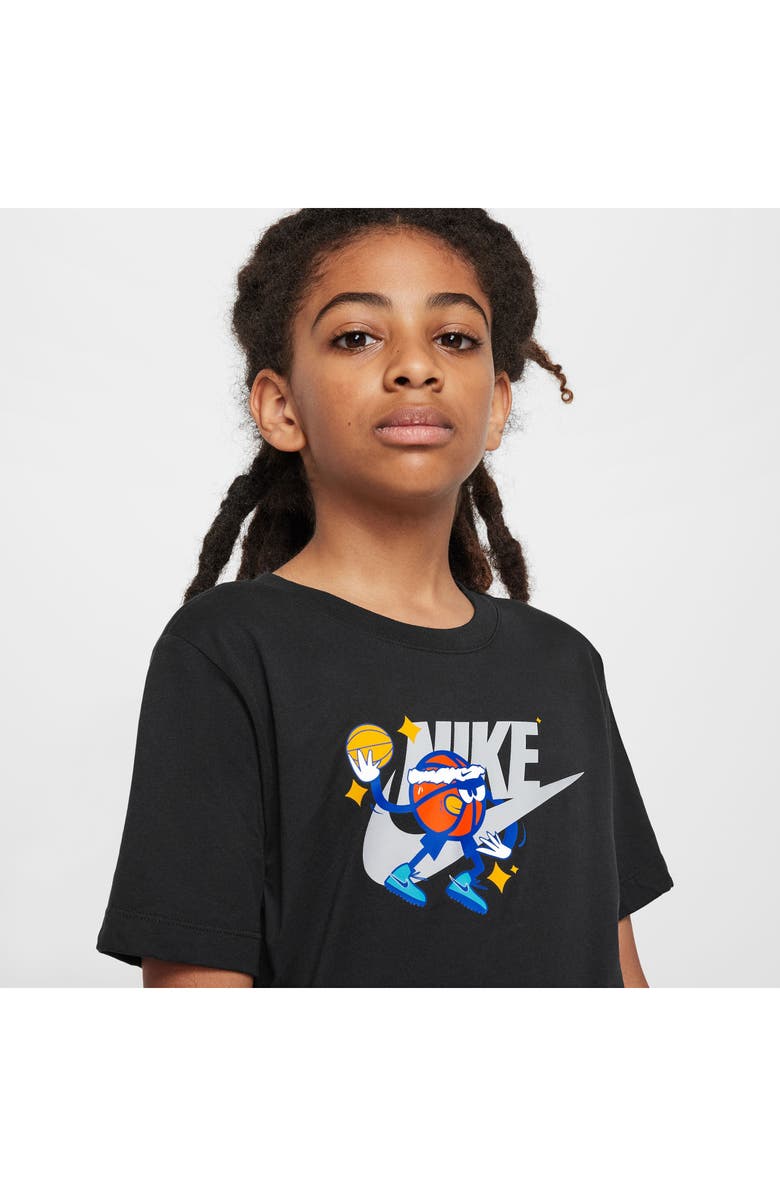 Nike Kids' Sportswear Cotton Graphic T-Shirt, Alternate, color, Black