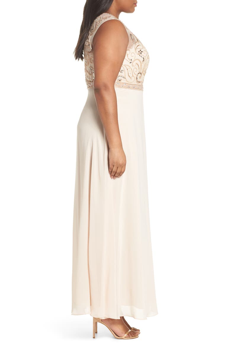 Decode 1.8 Sleeveless Beaded Gown, Alternate, color, 