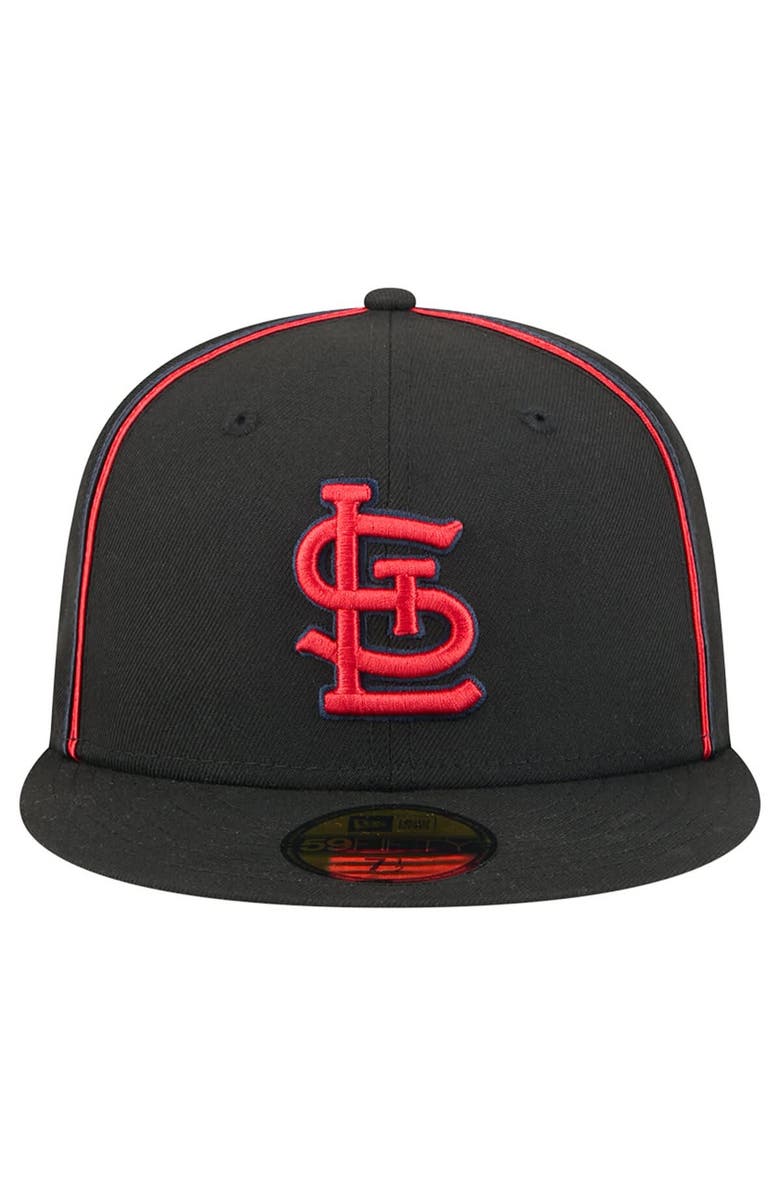 New Era Men's New Era Black St. Louis Cardinals Soutache 59FIFTY Fitted Hat, Alternate, color, Black