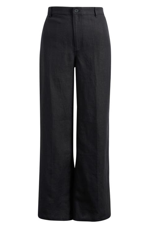 Zoe Relaxed Straight Leg Linen Pants