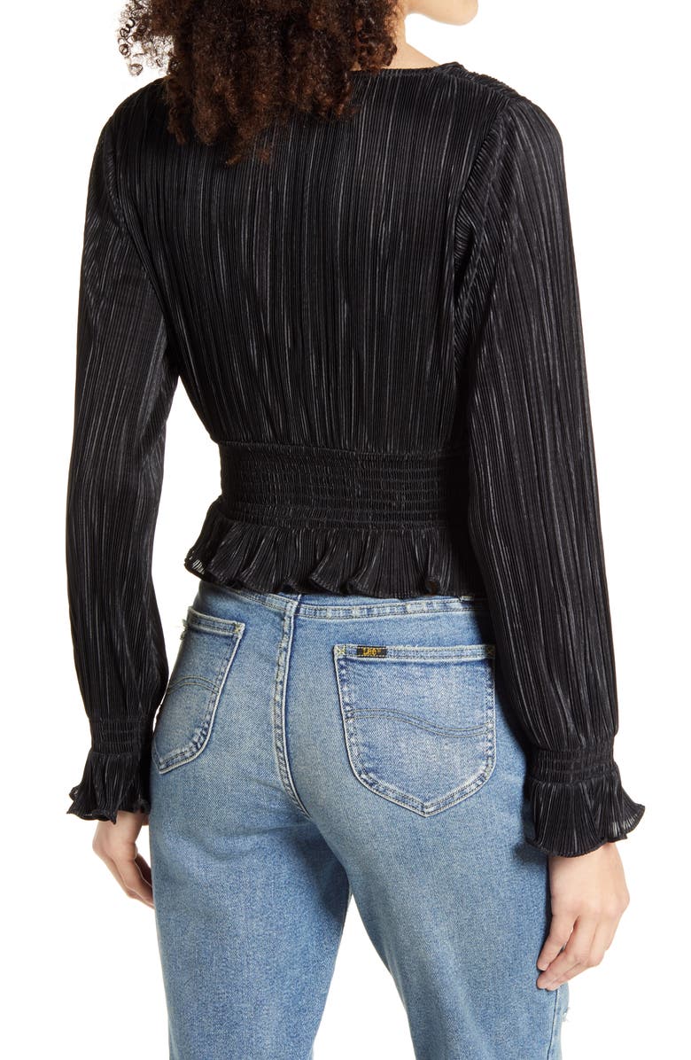 Leith Plissé Smocked Top, Alternate, color,