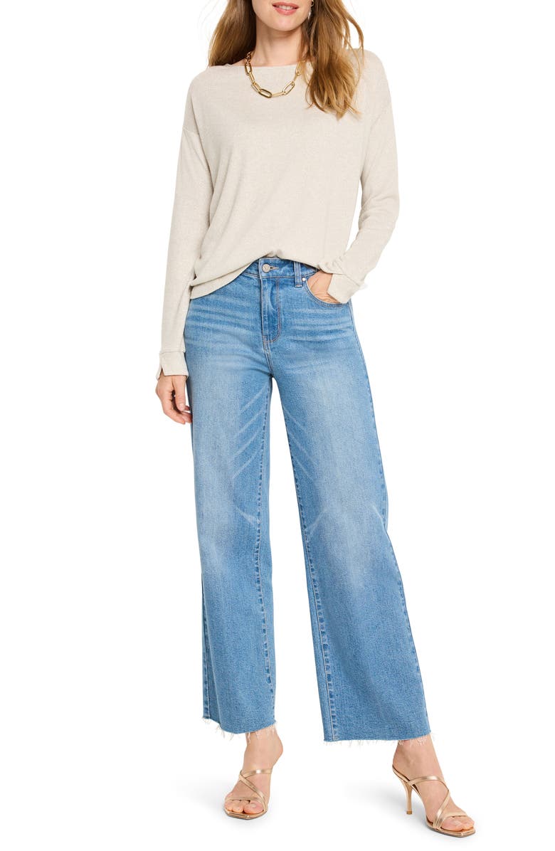 NIC+ZOE Everyday Sparkle Relaxed Fit Top, Alternate, color, Neutral Mix