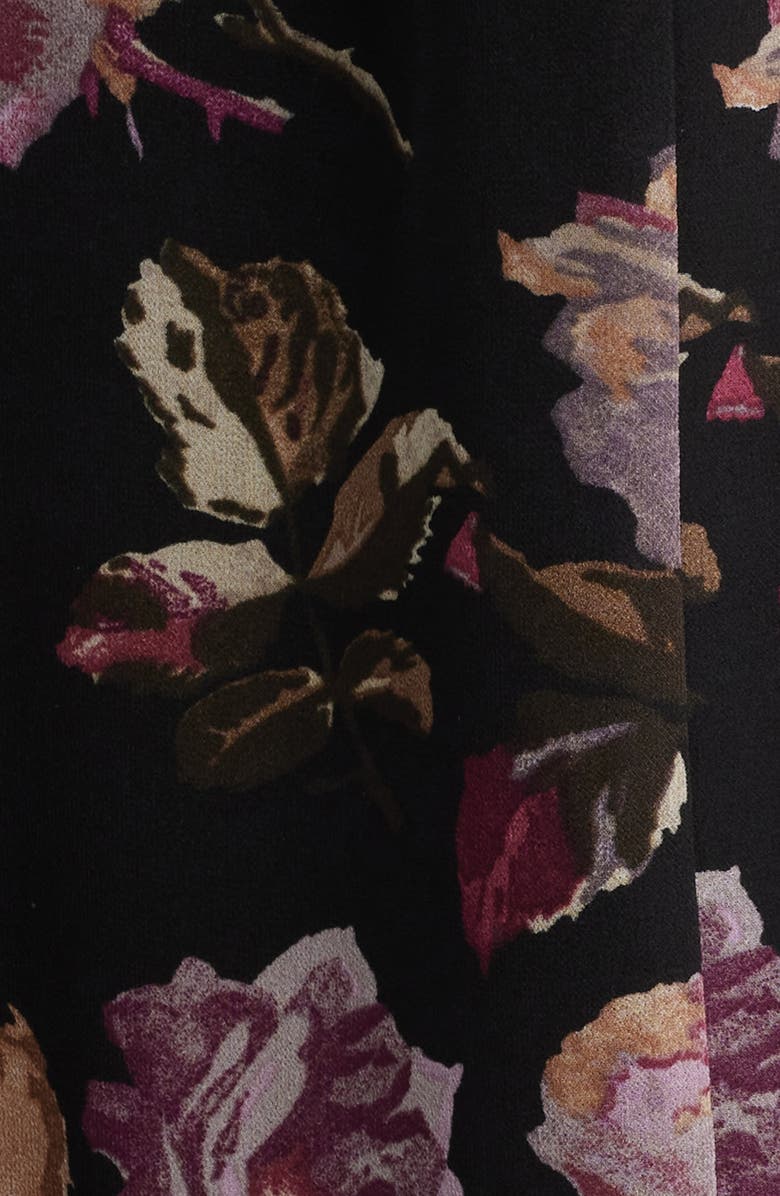 Sam Edelman Dark Rose Long Sleeve Minidress, Alternate, color, Lavander Multi