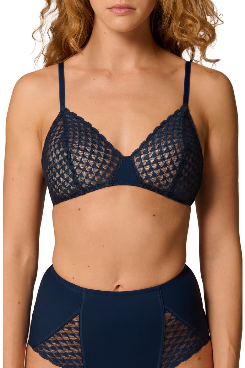 Subtile Triangle Wirefree Bra, Main, color, MIDNIGHT