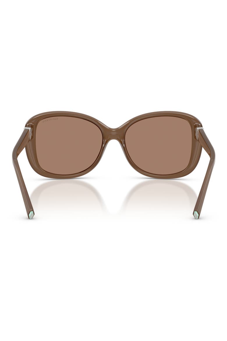 56mm Pillow Sunglasses, Alternate, color, OPAL SMOKY QUARTZ / BROWN