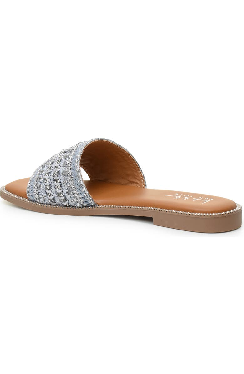 Nicole Miller Rhinestone Woven Slide Sandal, Alternate, color,