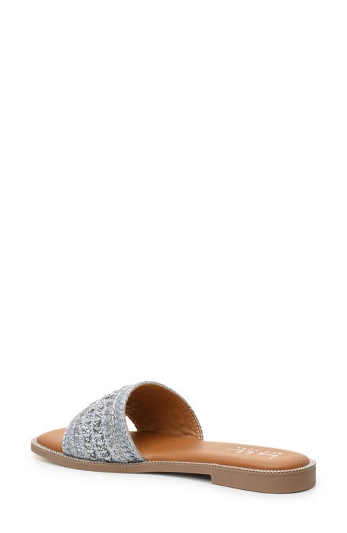 NICOLE MILLER NICOLE MILLER RHINESTONE WOVEN SLIDE SANDAL