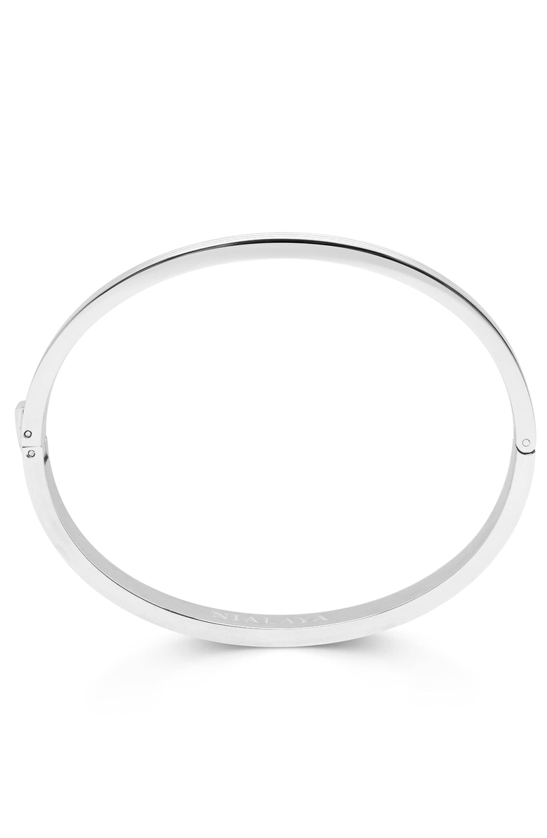 Nialaya Gentleman Bangle, Alternate, color, Silver