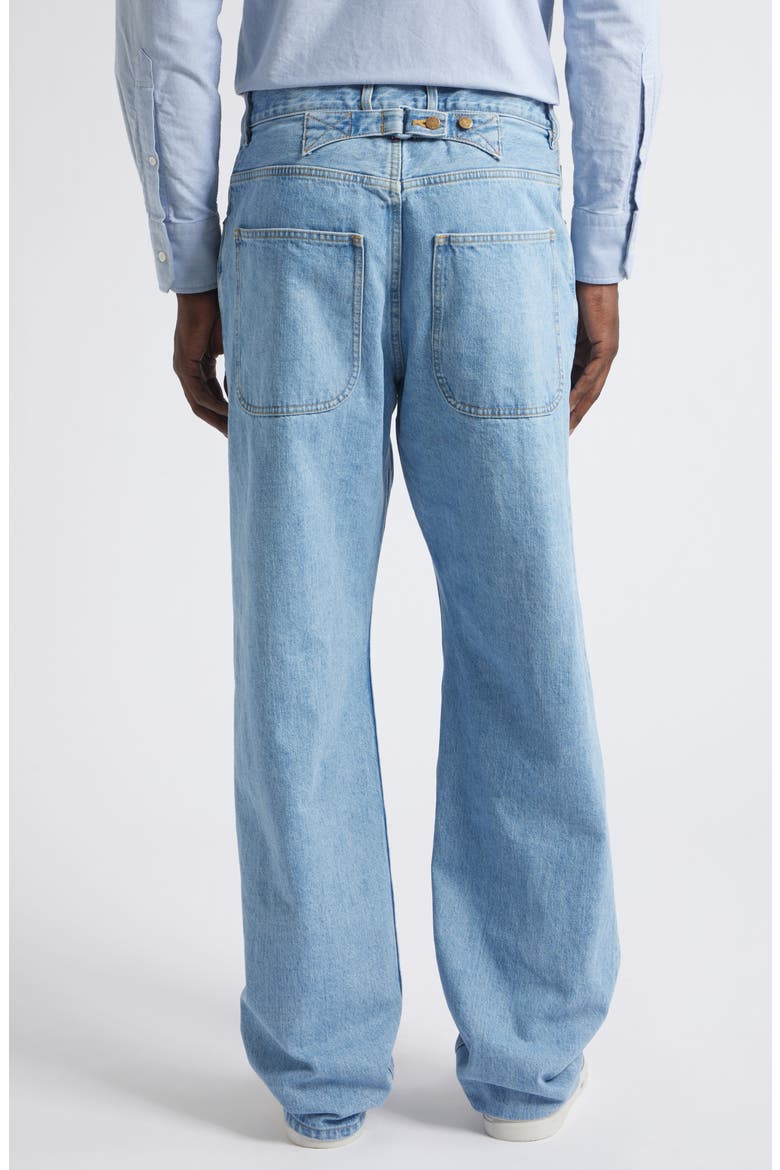 Straight Leg Selvedge Denim Jeans, Alternate, color, LIGHT BLUE