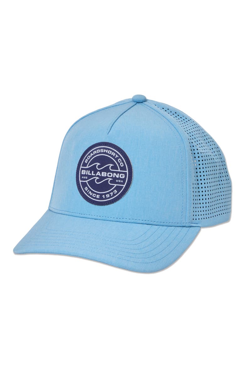 Crossfire Trucker Hat, Main, color, LIGHT BLUE