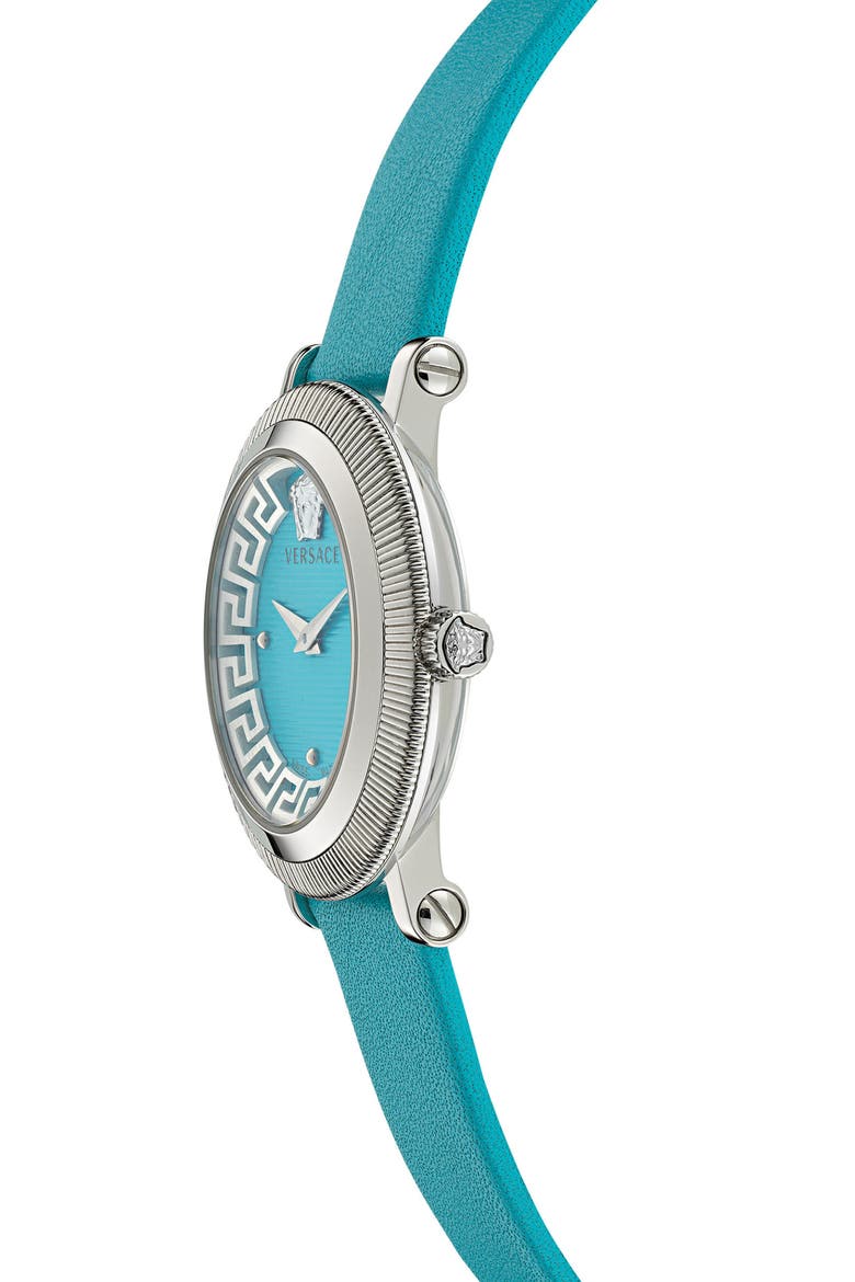 Swiss Quartz Leather Strap Watch, 35mm, Alternate, color, STAINLESS STEEL