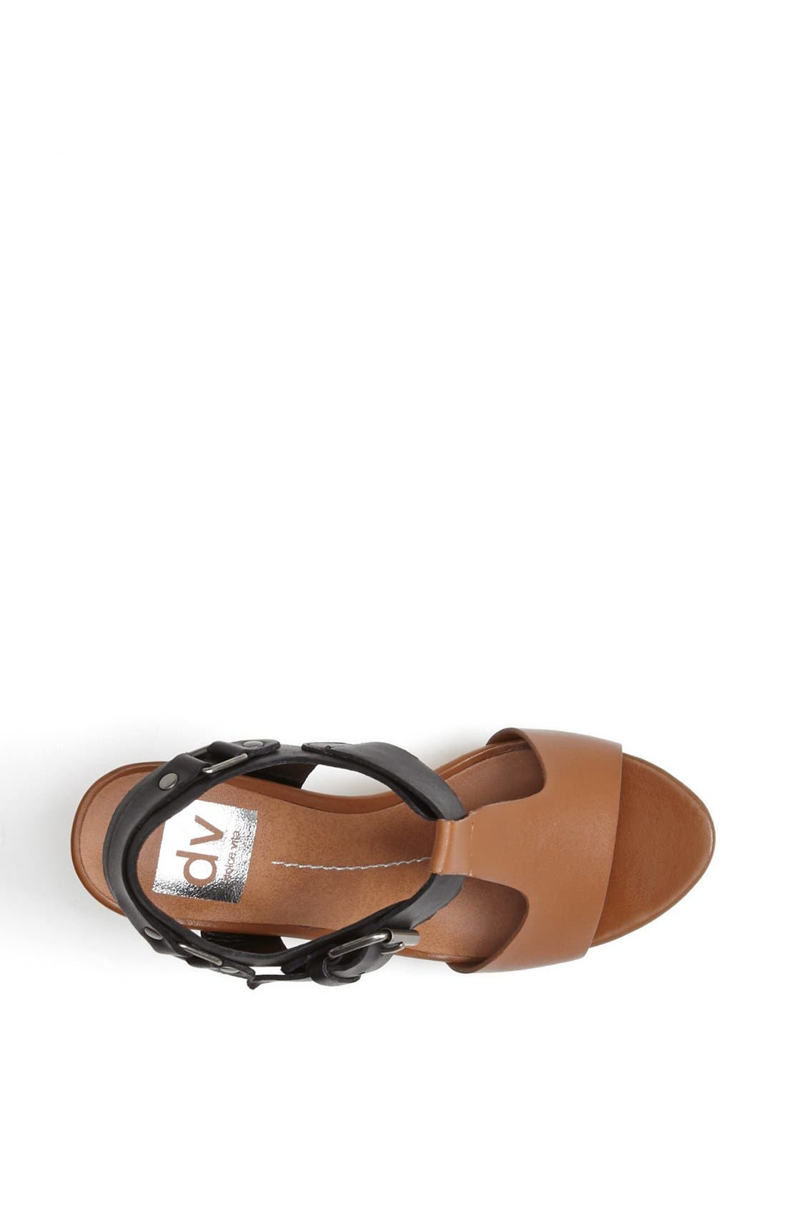 DV by Dolce Vita 'Jaye' Sandal, Alternate, color, COGNAC/ BLACK