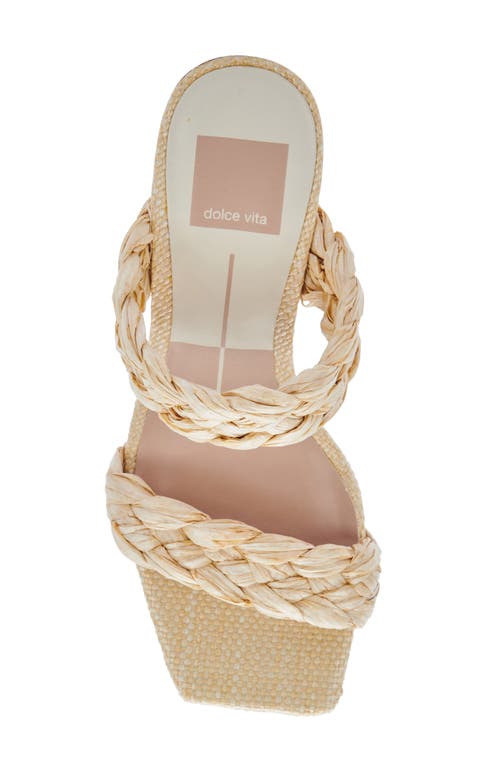 Dolce Vita Paily Raffia Braided Sandal In Vanilla