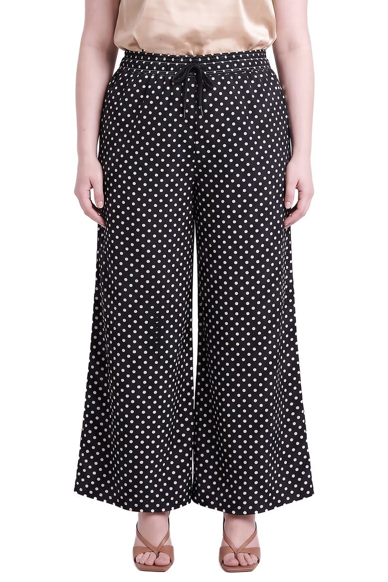 Drawstring Wide Leg Pants, Main, color, POLKA DOTS