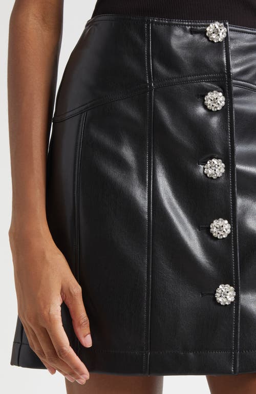 Cinq À Sept Claudia Button Front A-line Skirt In Black
