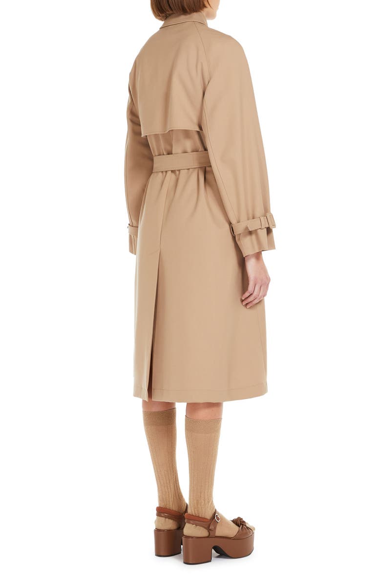 Weekend Max Mara Water Resistant Trench Coat, Alternate, color, Camel