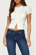 EDIKTED Kiyomi Button Up Knit Top