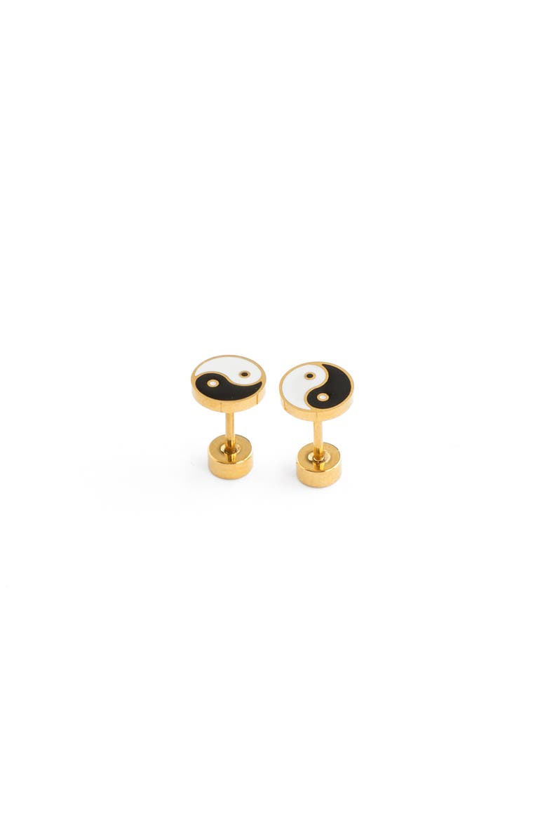 Pip Pop Yin Yang Stud Earrings, Main, color, Multi