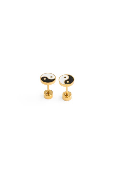 Yin Yang Stud Earrings