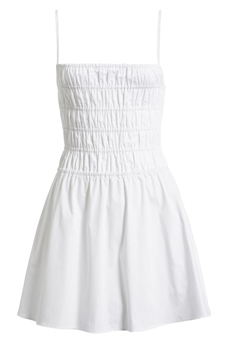 The Delta Cotton Mini Sundress, Alternate, color, OPTIC WHITE