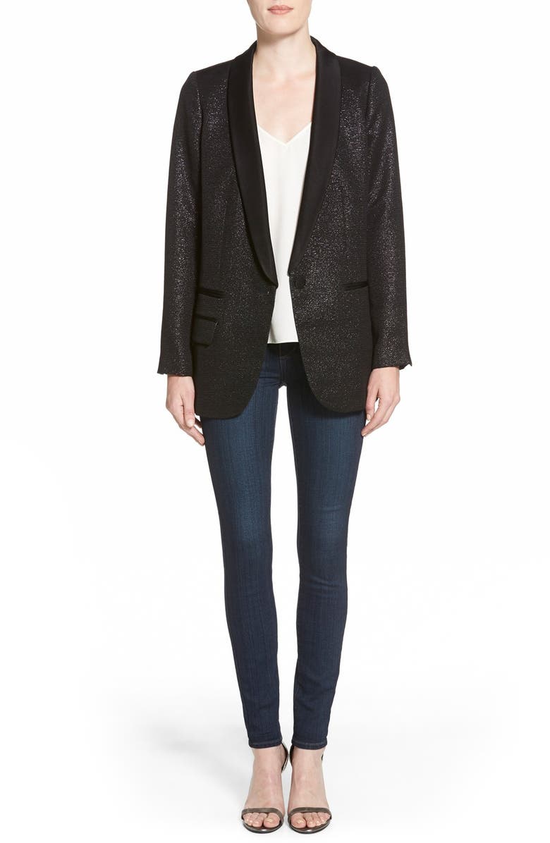 Trouvé Metallic Blazer, Alternate, color, 