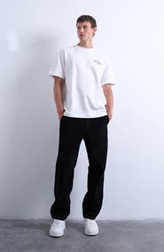 Topman Flat Front Tapered Cotton Corduroy Pants