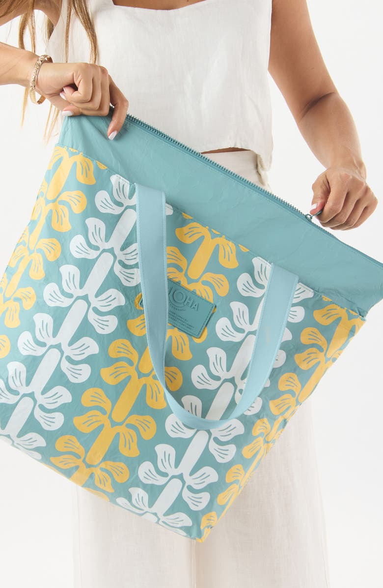 Aloha Collection Day Tripper Lei Life Water Resistant Tyvek<sup>®</sup> Tote, Alternate, color, Honey/ Tide