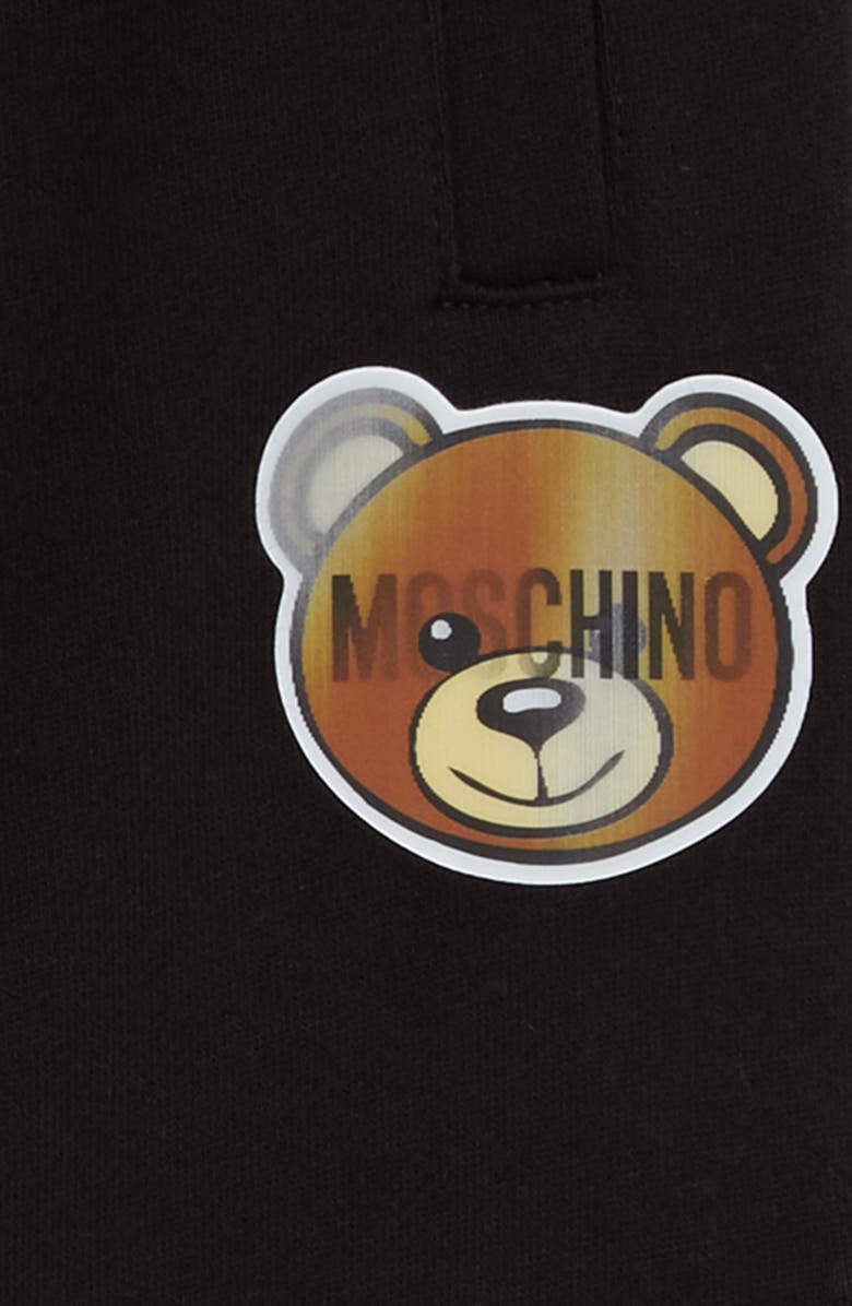 Moschino Hologram Bear Patch Sweatpants, Alternate, color, 