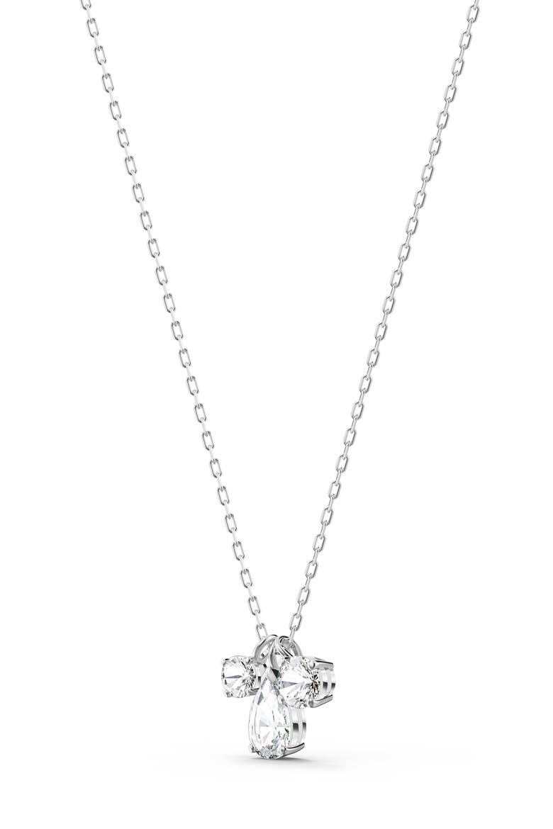 Mesmera Swarovski Crystal Pendant Necklace, Alternate, color, SILVER / CLEAR CRYSTAL