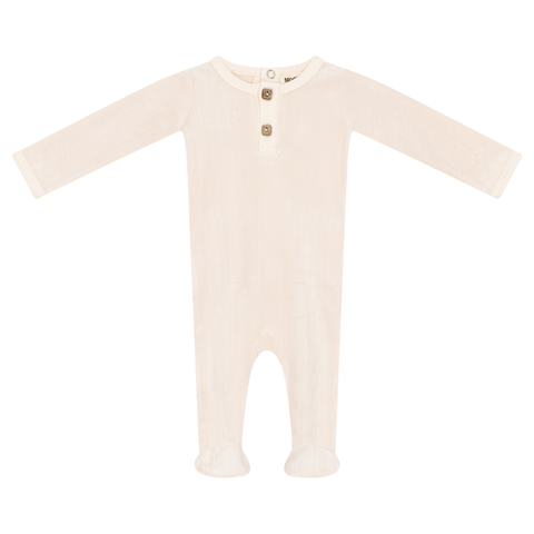 Back Snap Ribbed Velour Stretchie (Baby)