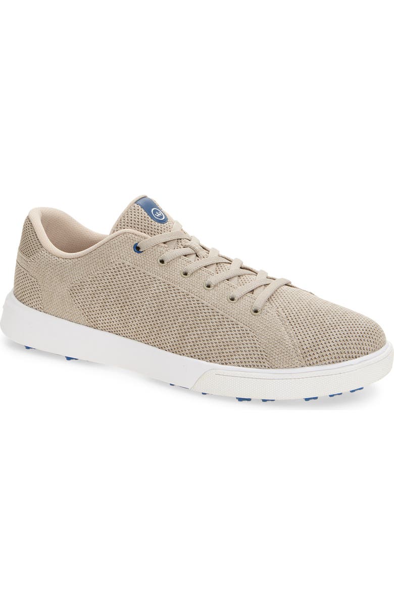 Peter Millar Drift Hybrid Water Resistant Knit Golf Shoe, Main, color, Stone