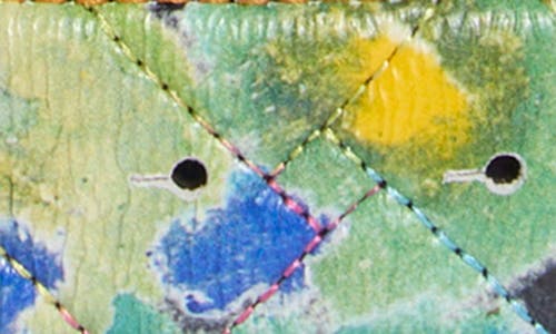 Kurt Geiger London Floral Print Leather Belt In Multi