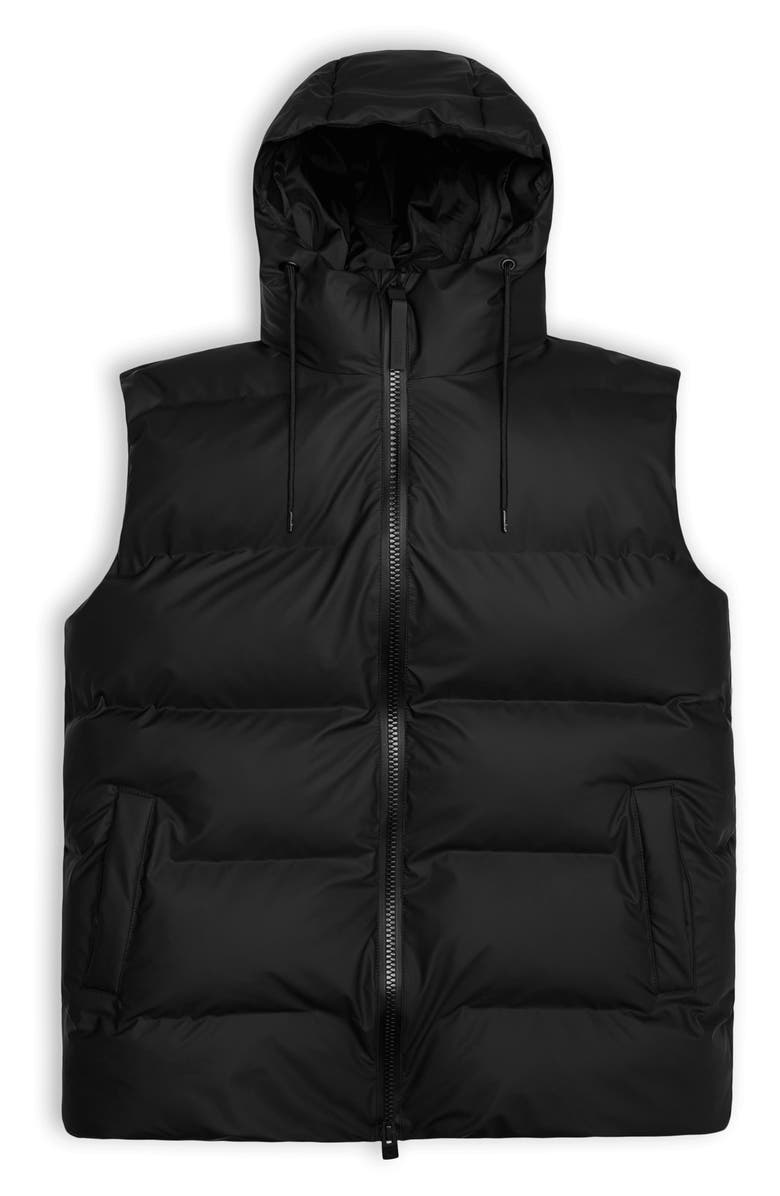 Rains Alta Hooded Waterproof Puffer Vest, Alternate, color,