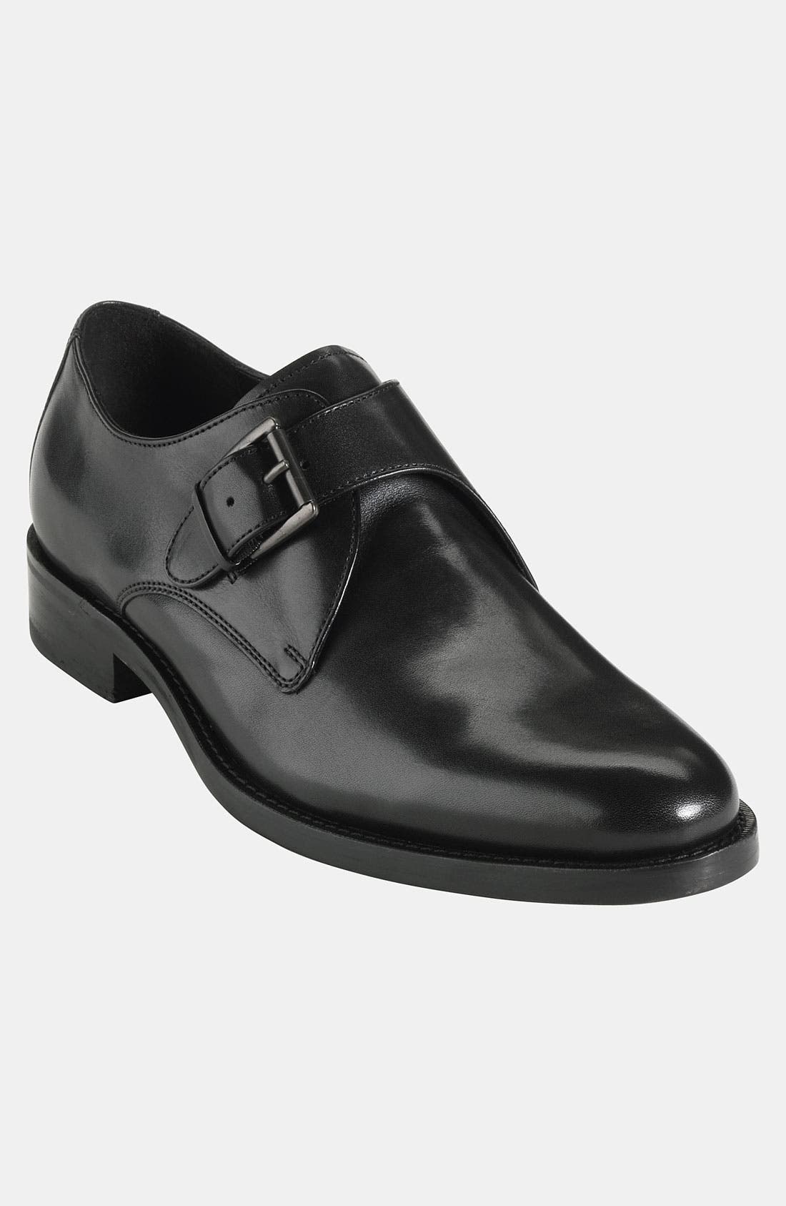 'Air Madison' Monk Strap Shoe, Main, color, BLACK