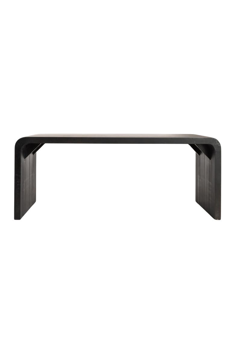 Waterfall Edge Coffee Table, Alternate, color, Black