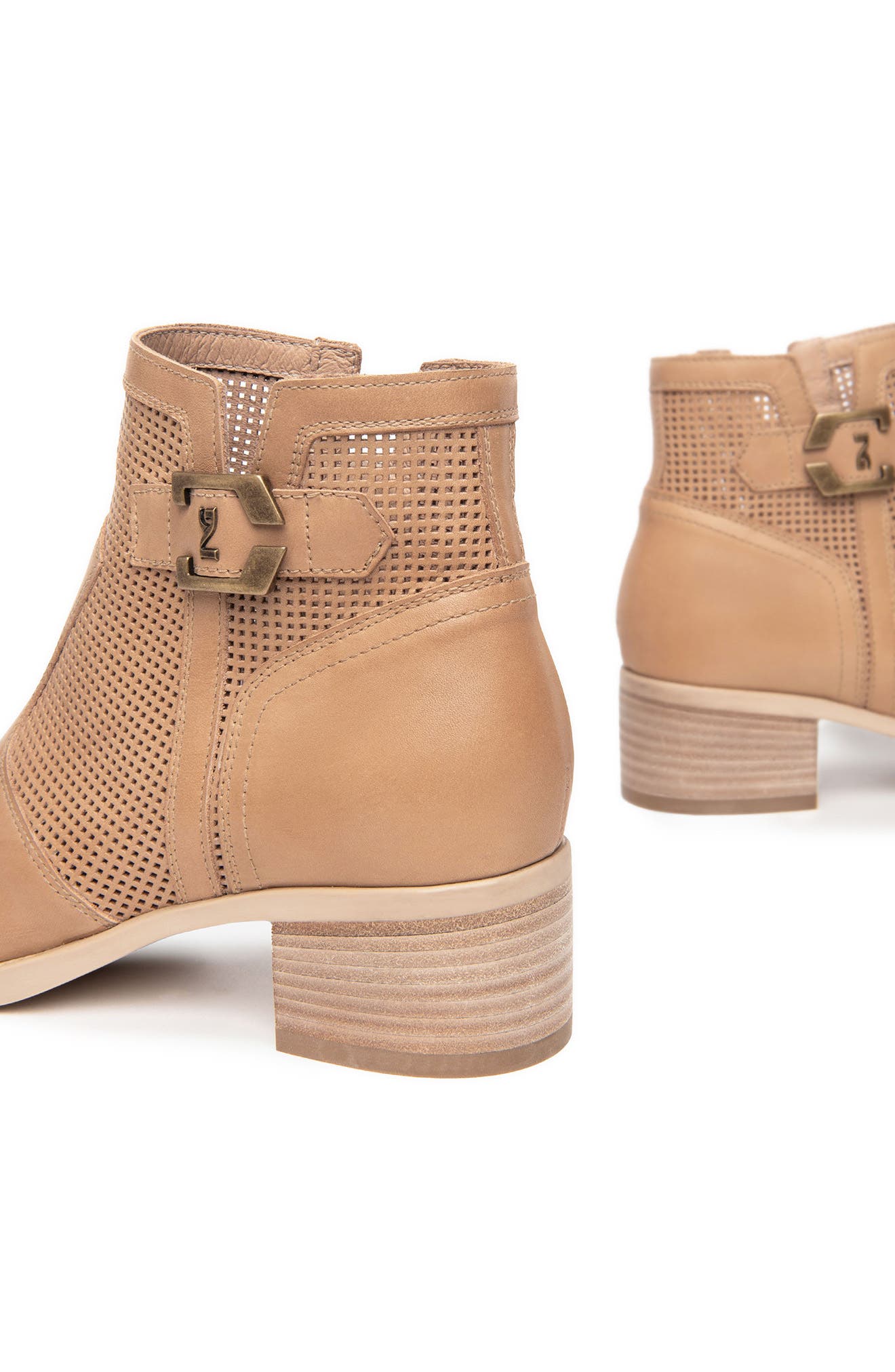 NeroGiardini Perforated Bootie, Alternate, color, Brown