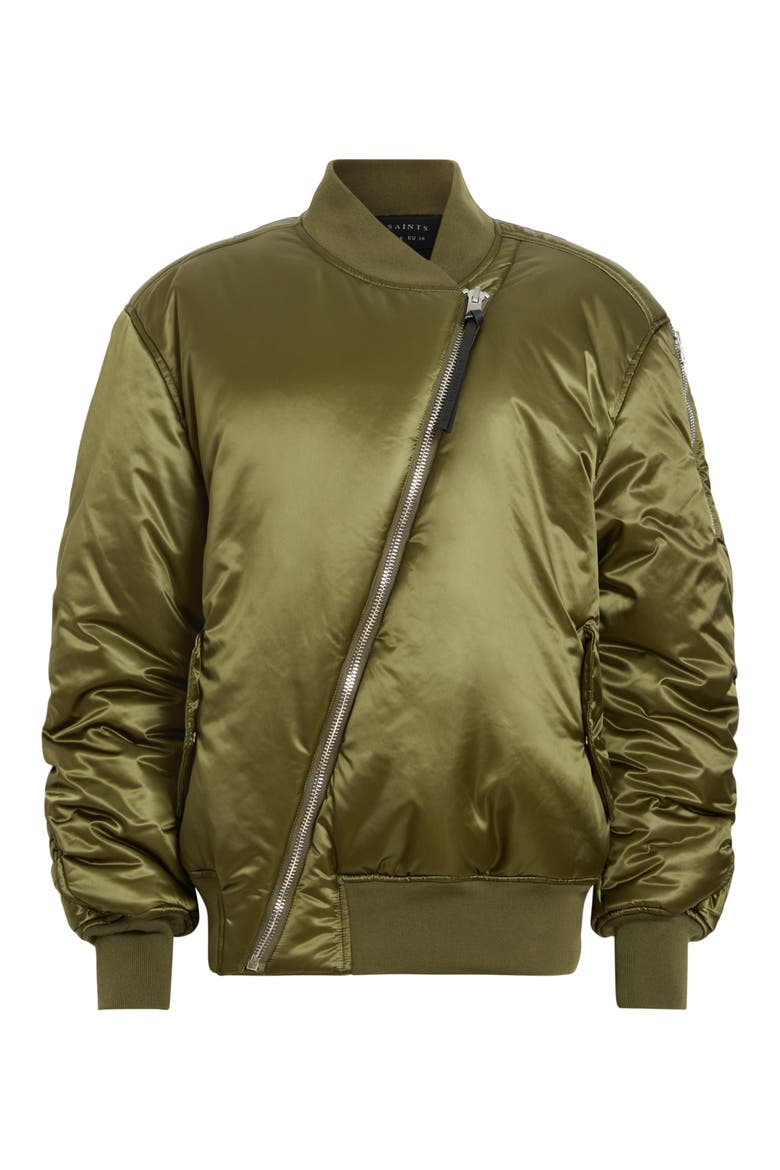 Roomer Puffer Bomber Jacket, Alternate, color, KHAKI GREEN