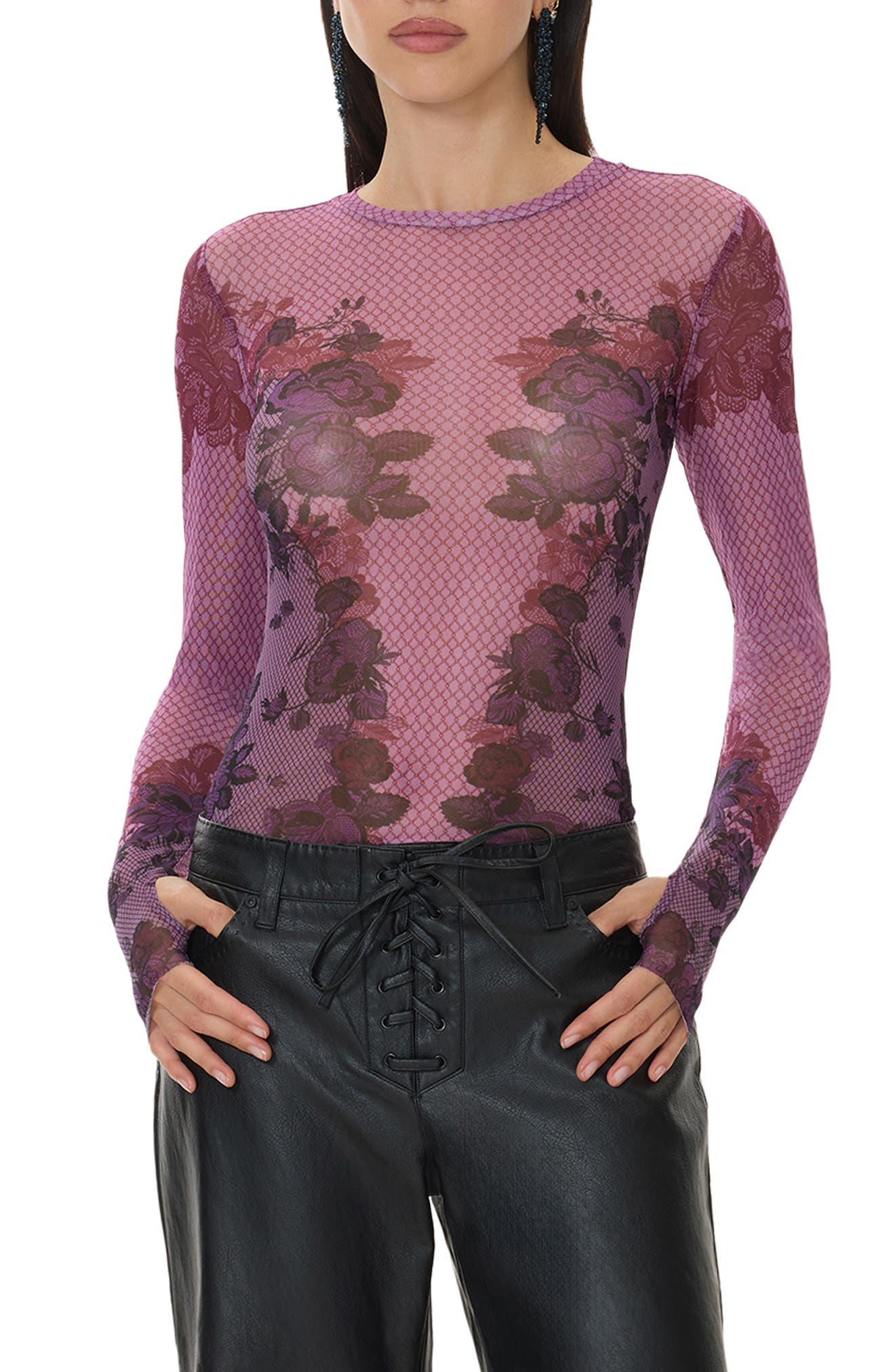PLUM LACE NET