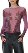 AFRM Kaylee Floral Mesh Top