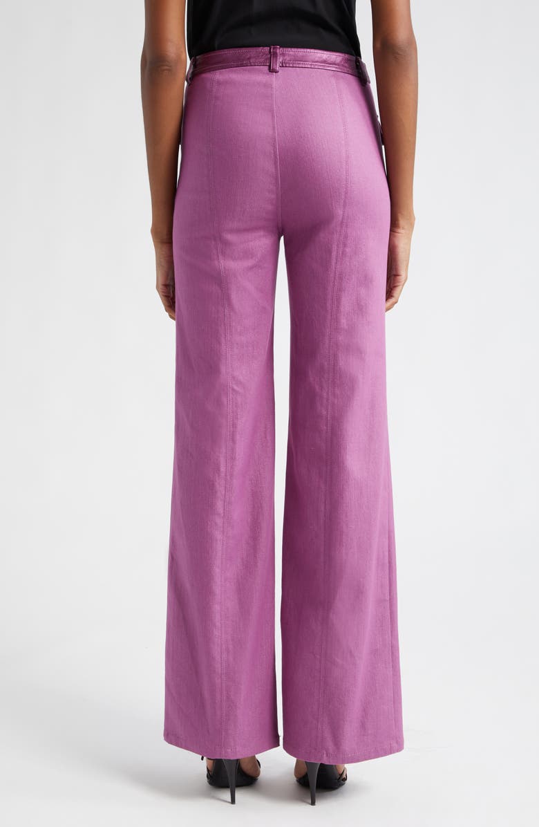 Cinq à Sept Peyton Faux Leather Trim Jeans, Alternate, color, 