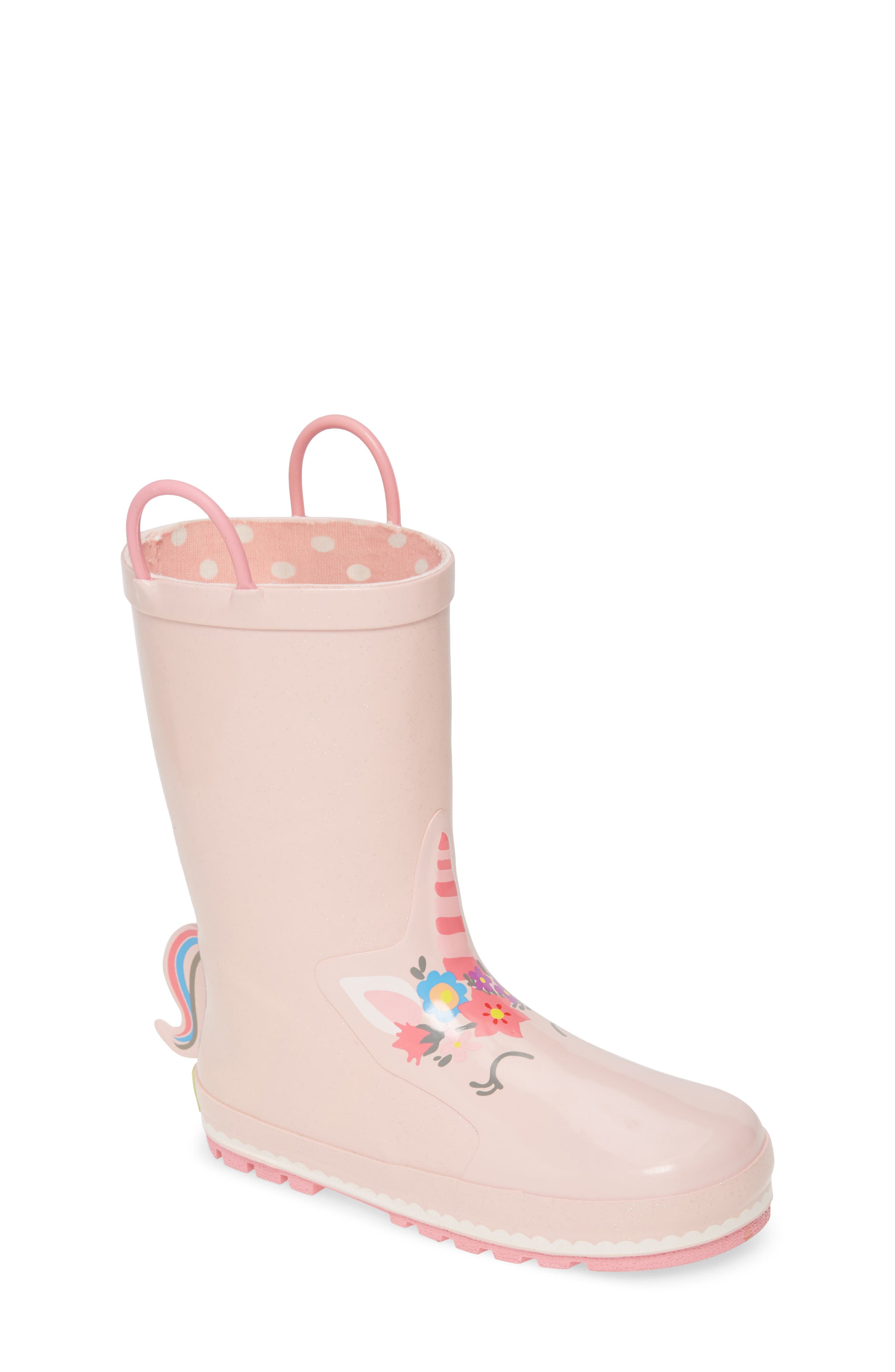 Western Chief Unity Unicorn Waterproof Rain Boot, Main, color, Soft Rose
